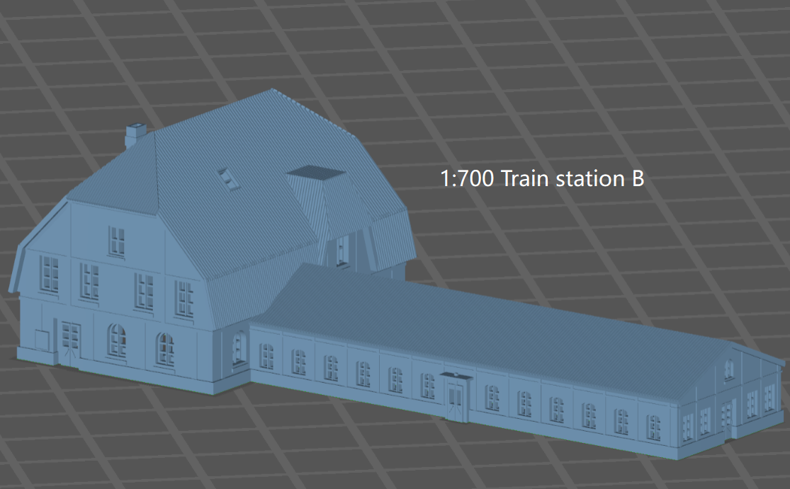 1:700 Train station diorama. Railway turntable, Schwerer Gustav Railway Gun, K5 railway gun, train, BR86, shipyard train