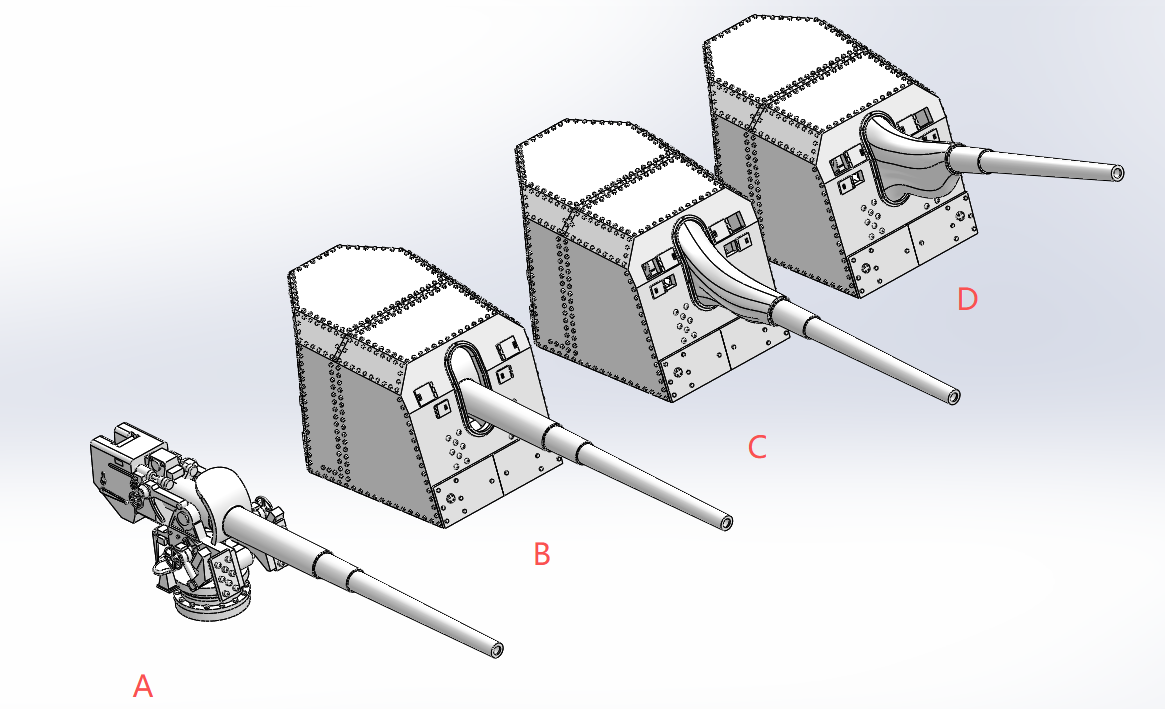 German Navy secondary guns, medium caliber guns, 150mm SKC28, 150mm SKC25, twin, triple and single mount turrets, 3D printed kits