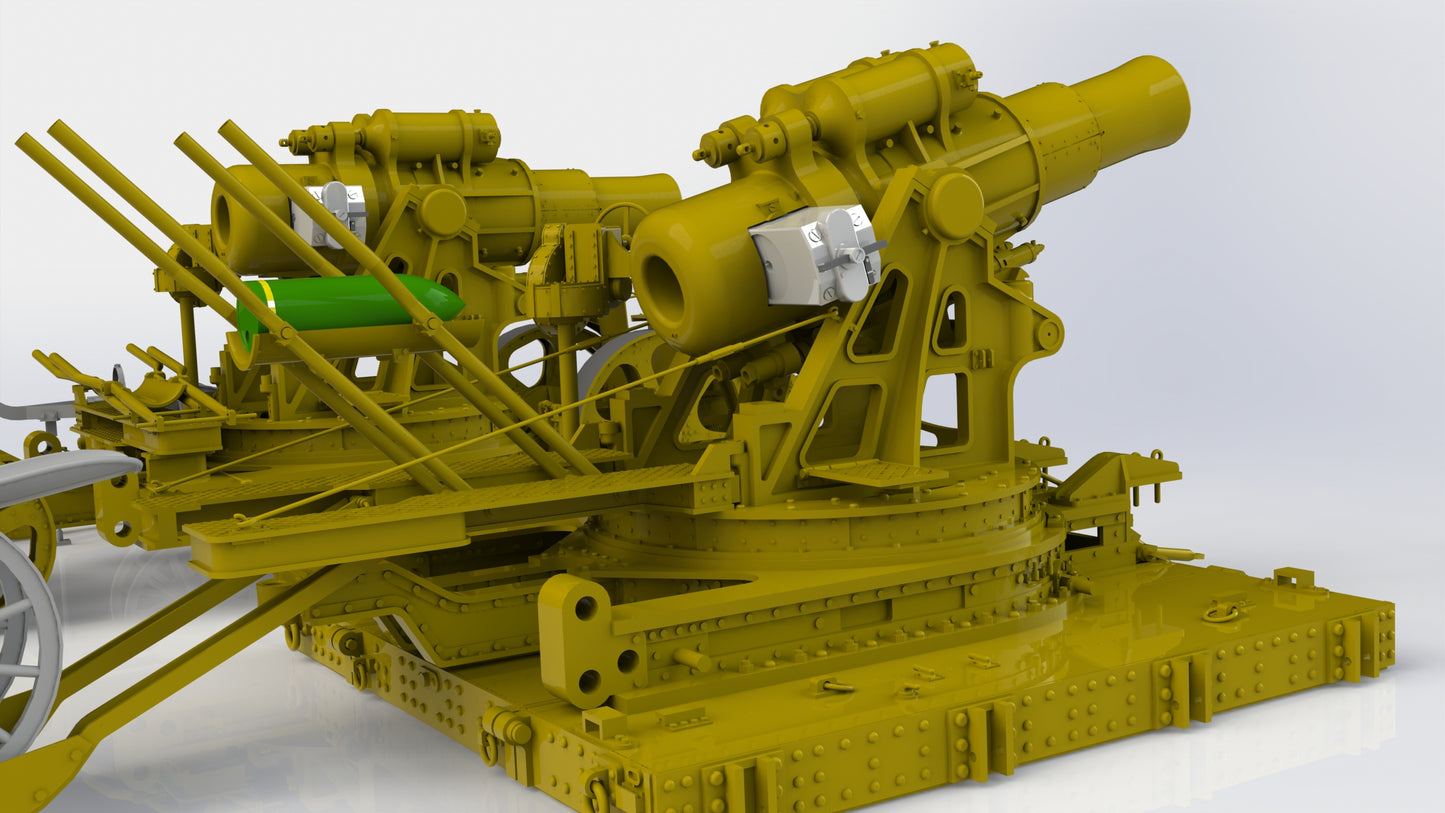 Skoda M.11 siege howitzer model, 3D printed kit, siege gun, base transporter, barrel transporter, accessories, Skoda M.11-Mörser, 1:35, 1:72