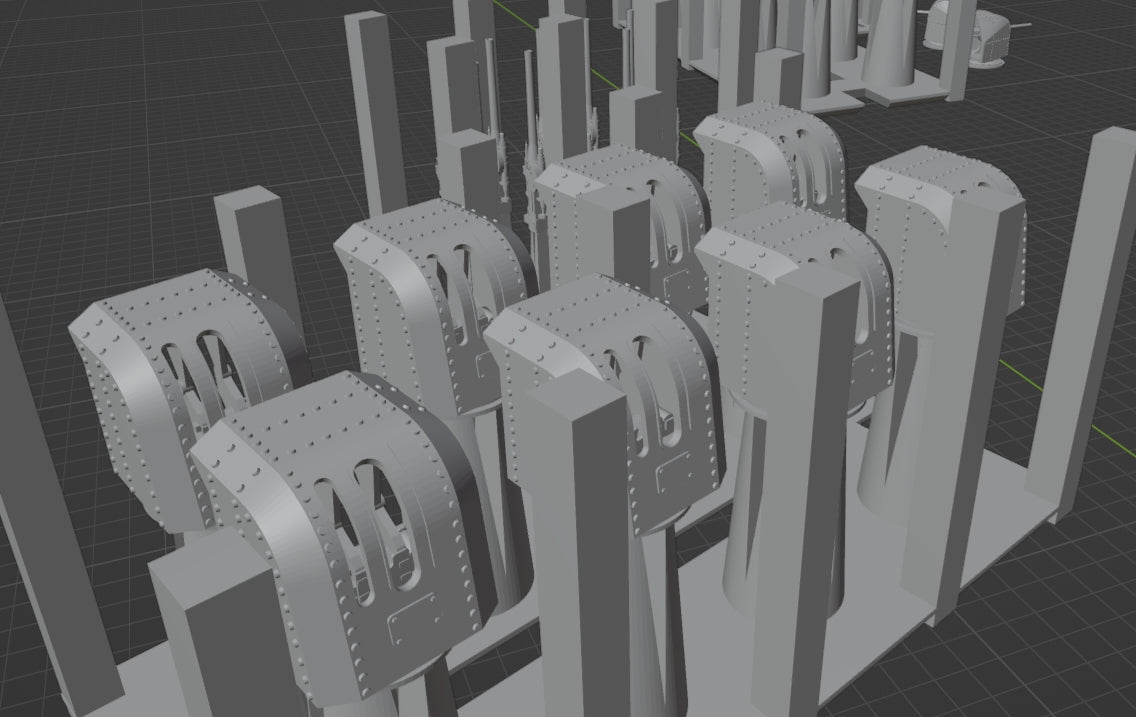 1:700, 1:350 French Navy 75mm AA guns, 75mm M1922, 75mm M1924, Bretagne class, Provence