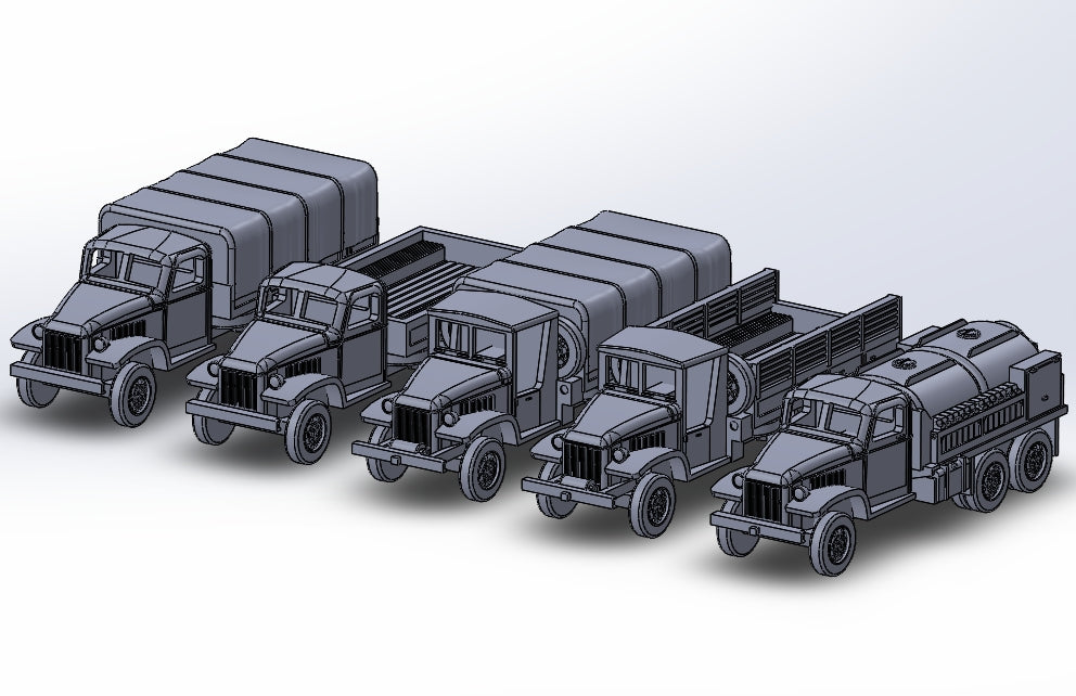 1:700, 1:350 allied vehicles, US tanks, UK tanks, US trucks, M4, sherman tank, Comet tank, Matilda tank, Crusader tank, Valentine tank, CCKW 353 truck, M10, M7, M36, M3, firefly tank, Cromwell, Churchill, 3D printed kit