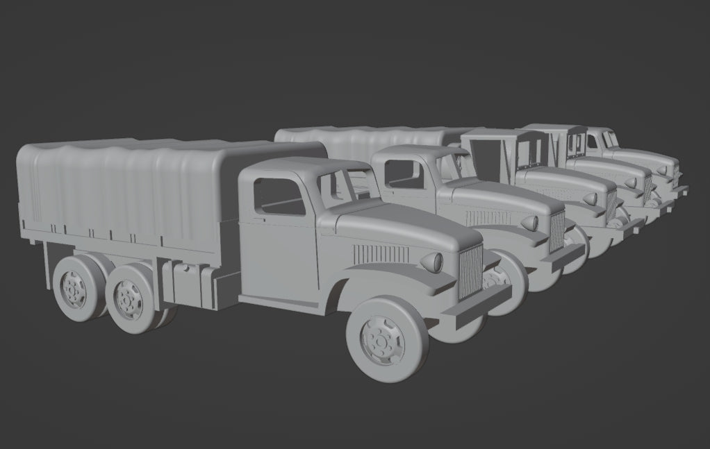 1:700, 1:350 allied vehicles, US tanks, UK tanks, US trucks, M4, sherman tank, Comet tank, Matilda tank, Crusader tank, Valentine tank, CCKW 353 truck, M10, M7, M36, M3, firefly tank, Cromwell, Churchill, 3D printed kit