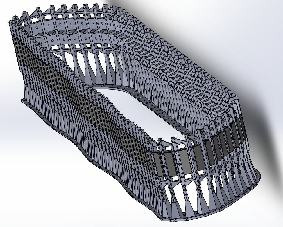 1:35 Pre assembled tracks for Chieftain tank, 1:35 Einsatzbereit Ketten, half-finished
