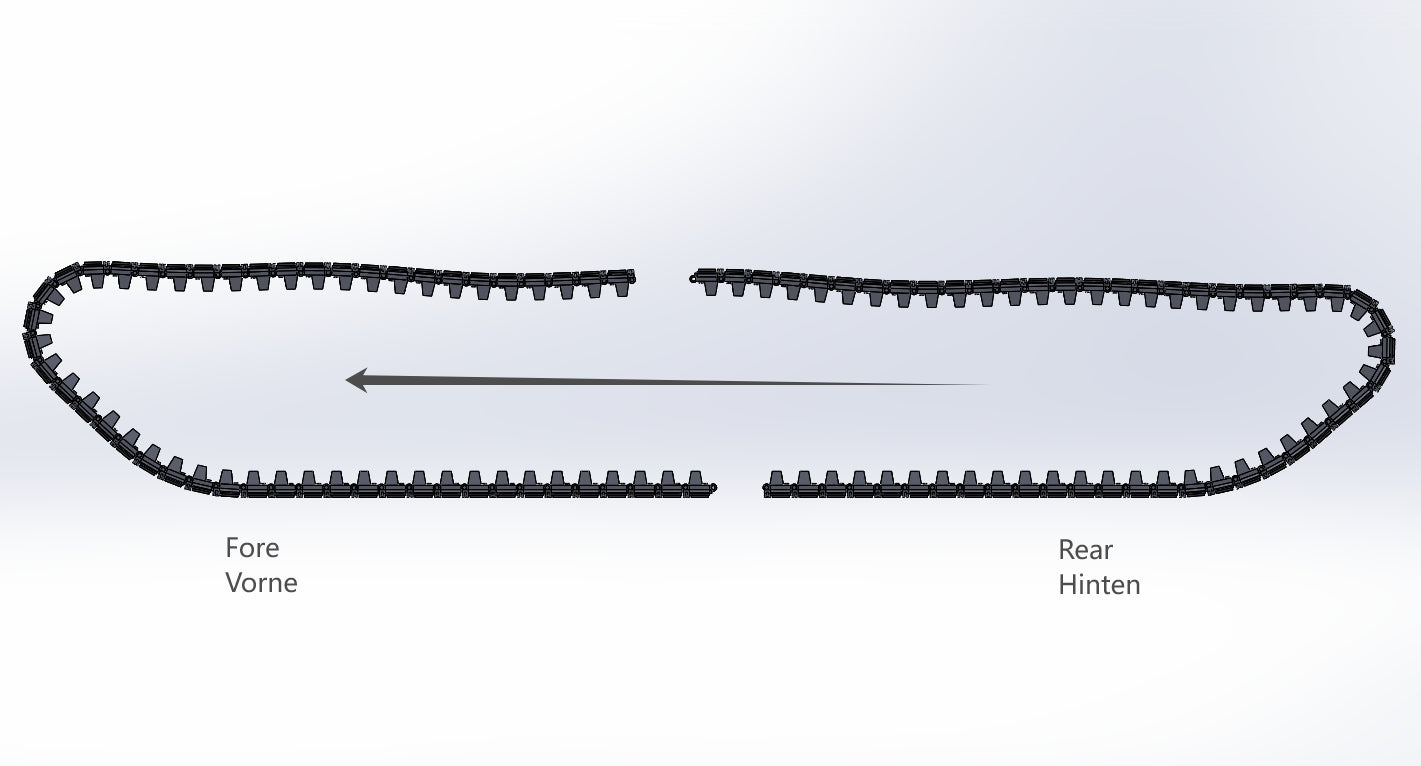 1:35 Pre assembled tracks for Chieftain tank, 1:35 Einsatzbereit Ketten, half-finished