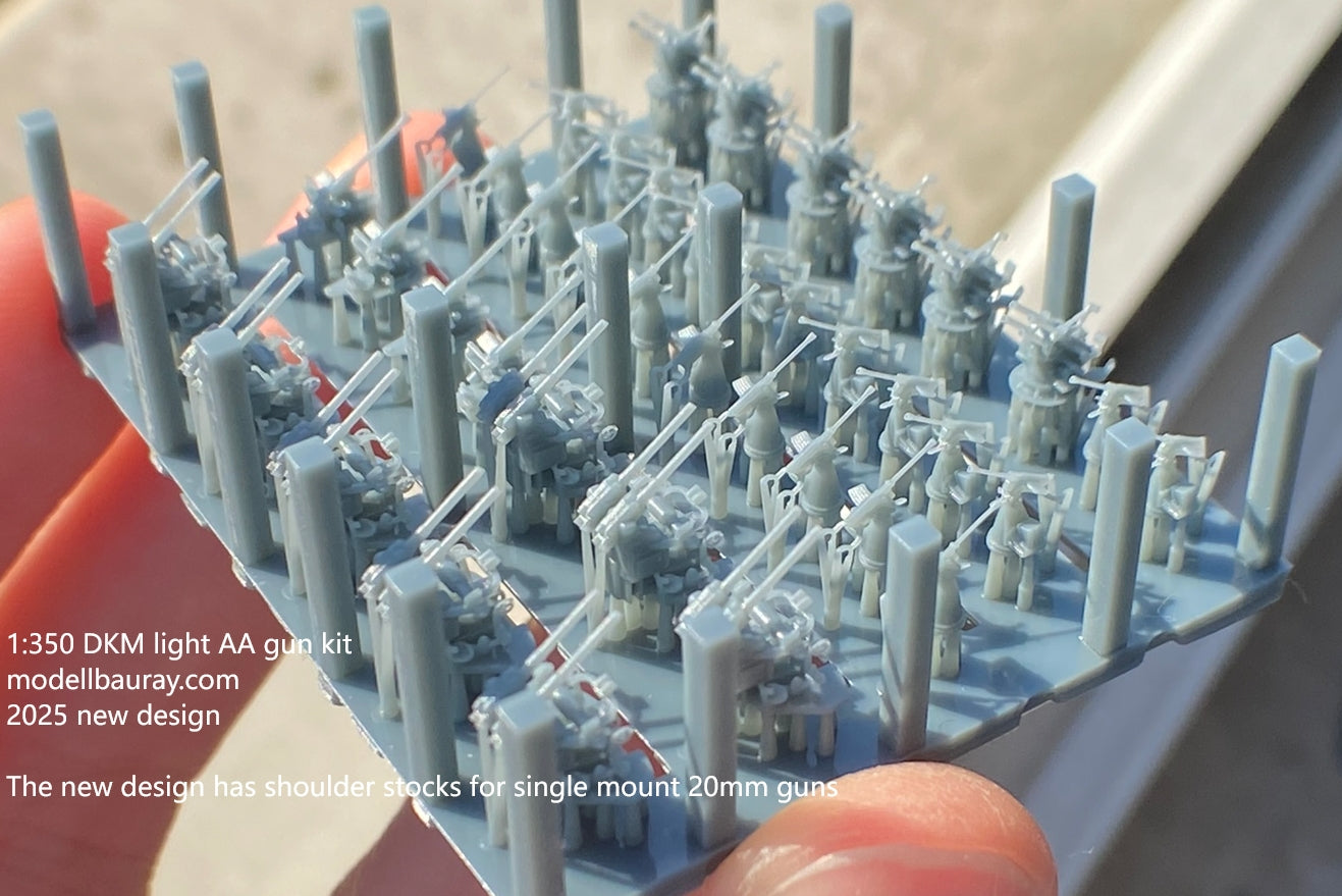 1:700, 1:350, 1:400, 1:250, 1:200 German WII Navy AA gun kit. Deutschen Kriegsmarine Flak, 20mm, 37mm, v.2022