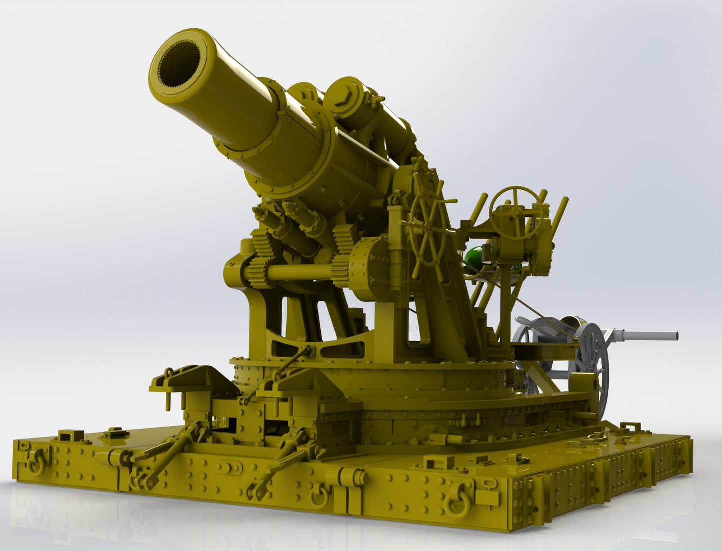 Skoda M.11 siege howitzer model, 3D printed kit, siege gun, base transporter, barrel transporter, accessories, Skoda M.11-Mörser, 1:35, 1:72