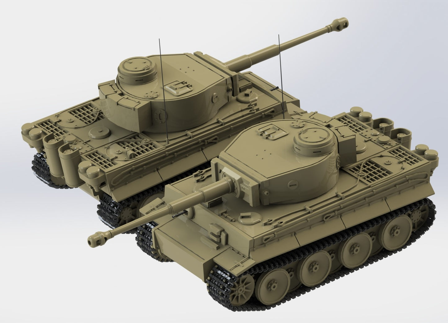 1:72, 1:87 Tiger tank, 1:144 Tiger tank, 3D printed kit, Tiger H, Tiger E, Tiger family. Gearmany tanks