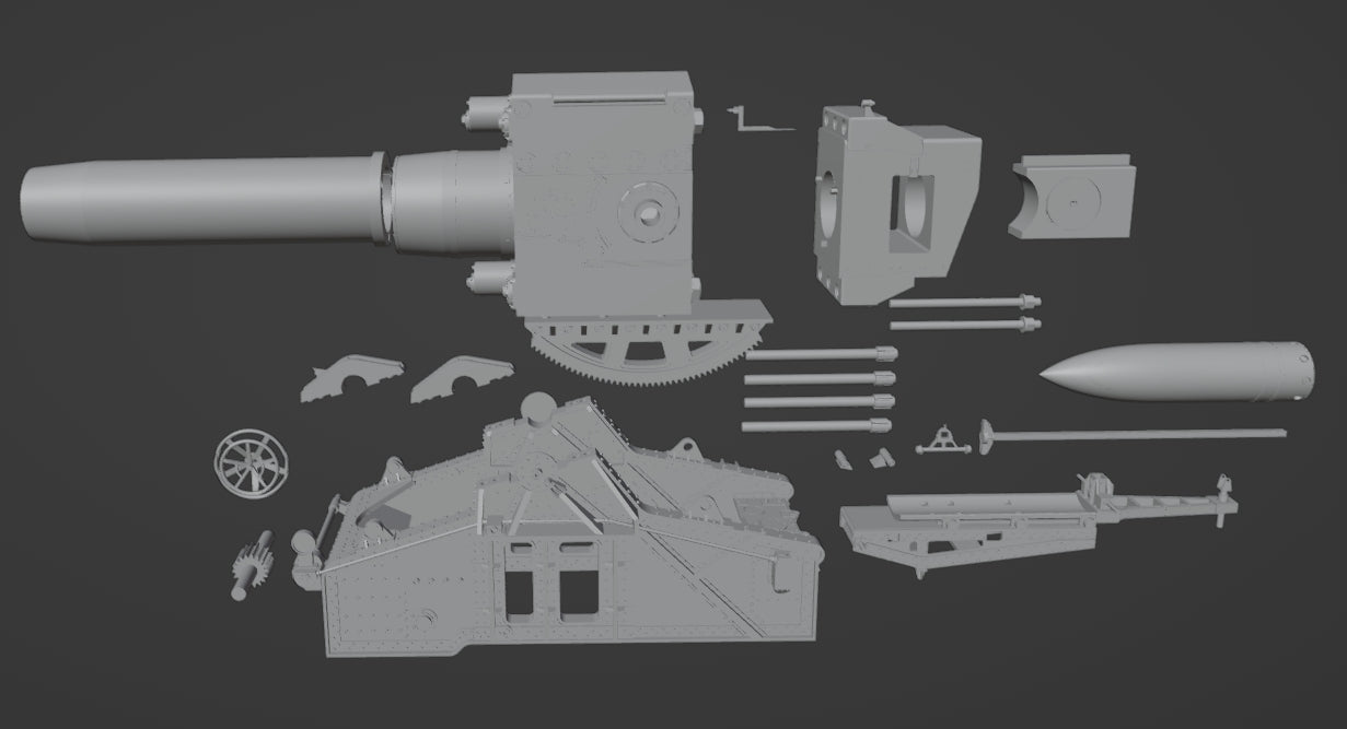 1:35 Karl Gerät, Mörser Karl, Anschiesslafatte I, Bettungsgeschütz, Oberlafette, siege mortar, Gerät 040, Gerät 041, siege howitze, Belagerungsartillerier, 540mm, 600mm mortar