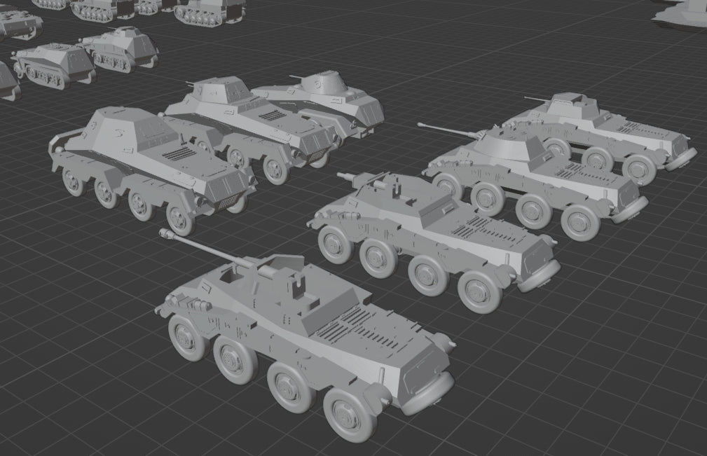 1:700, 1:350 German armerd car, Schwerer Panzerspähwagen, Scout Car, Sdkfz 250, Sdkfz 251, Sdkfz 231, diorama, Wehrmacht, wwii german tanks