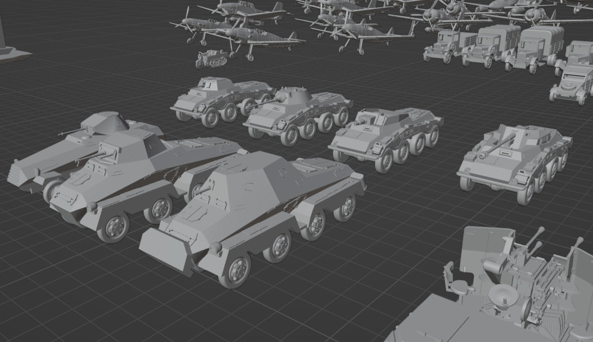 1:700, 1:350 German armerd car, Schwerer Panzerspähwagen, Scout Car, Sdkfz 250, Sdkfz 251, Sdkfz 231, diorama, Wehrmacht, wwii german tanks