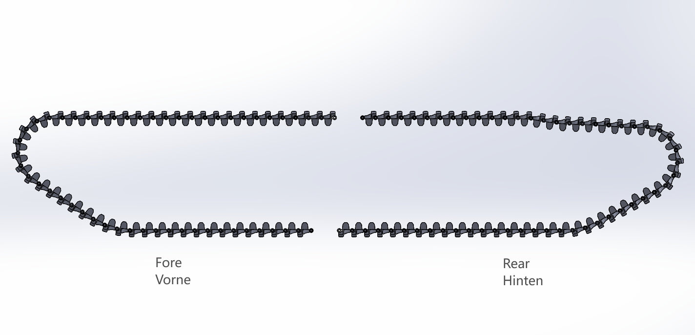 1:35 Pre assembled tracks for Centurion tank, 1:35 Einsatzbereit Ketten, half-finished