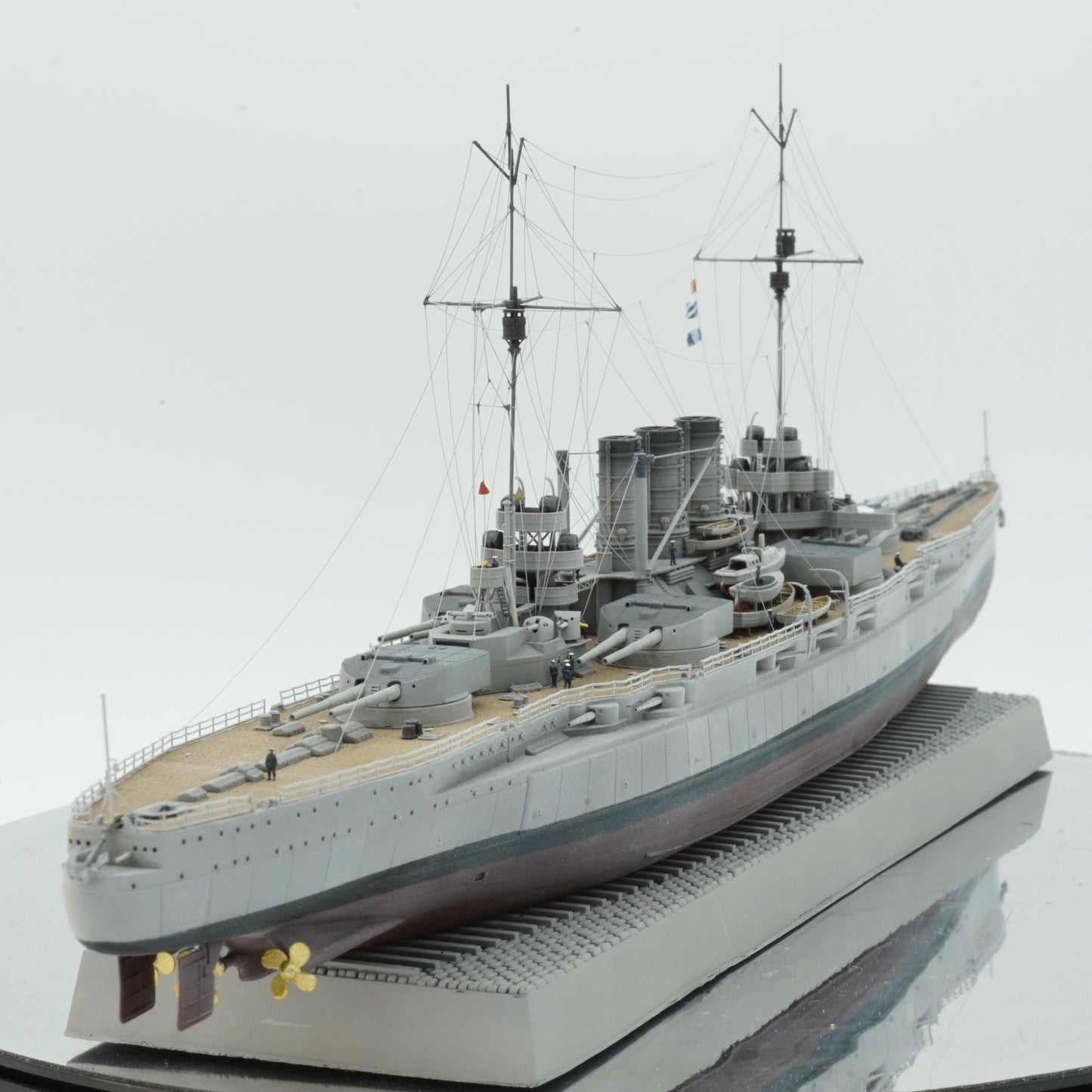 1:700 German Battleship SMS Ostfriesland, Helgoland class, 3d printed, resin model, waterline, full hull model