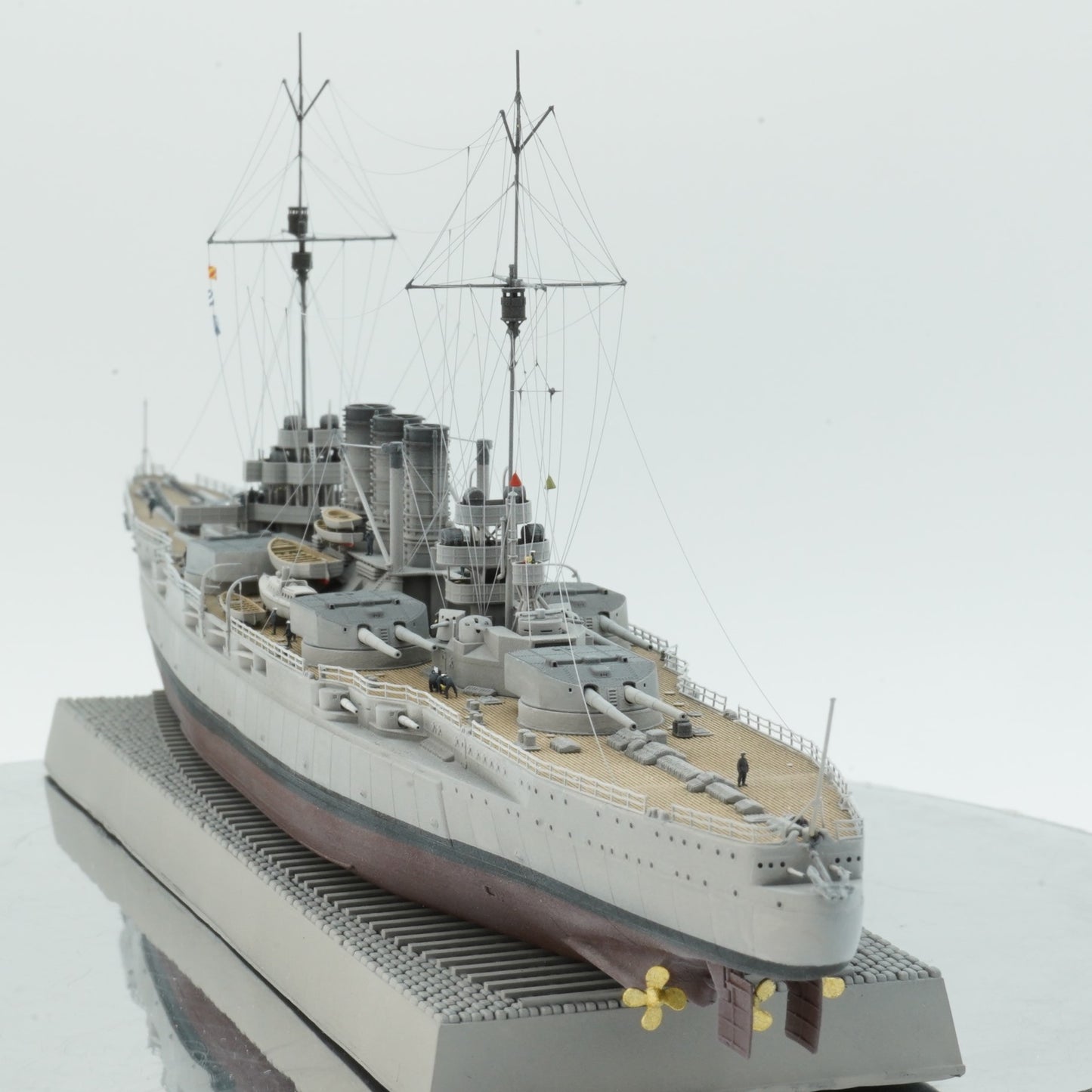 1:700 German Battleship SMS Ostfriesland, Helgoland class, 3d printed, resin model, waterline, full hull model