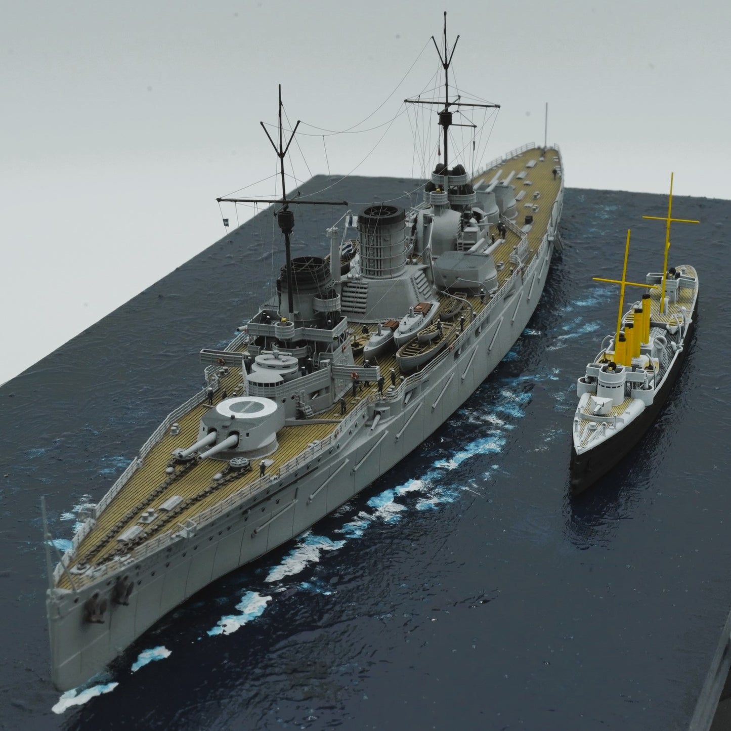 1:700 German Battlecruiser SMS Moltke, SMS Goeben (Yavuz Sultan Selim), 3d printed, resin model, waterline, full hull model