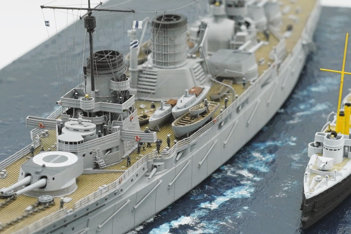 1:700 German Battlecruiser SMS Moltke, SMS Goeben (Yavuz Sultan Selim), 3d printed, resin model, waterline, full hull model