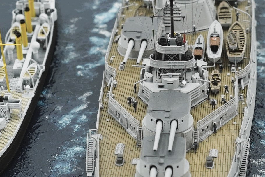 1:700 German Battlecruiser SMS Moltke, SMS Goeben (Yavuz Sultan Selim), 3d printed, resin model, waterline, full hull model