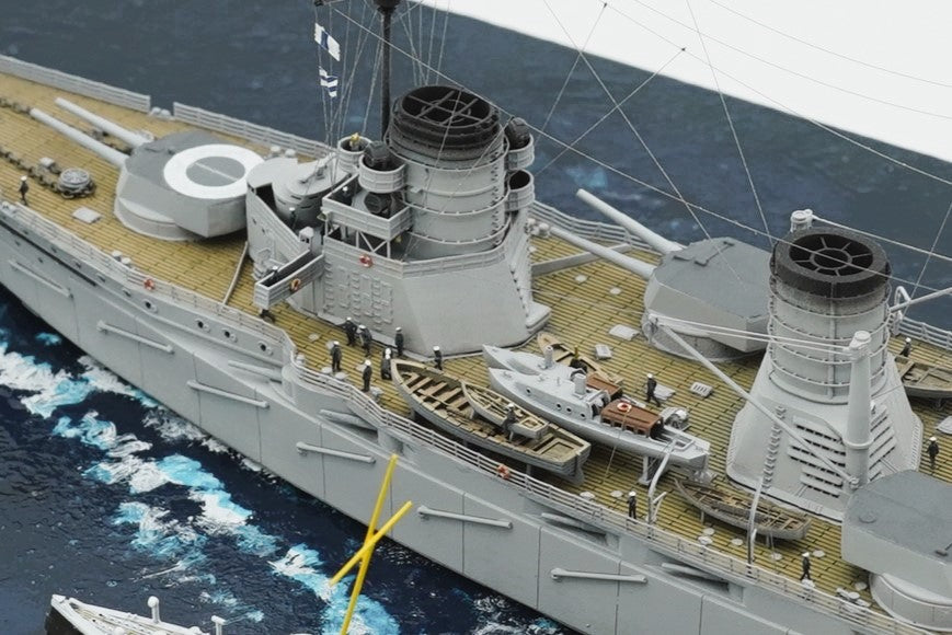 1:700 German Battlecruiser SMS Moltke, SMS Goeben (Yavuz Sultan Selim), 3d printed, resin model, waterline, full hull model