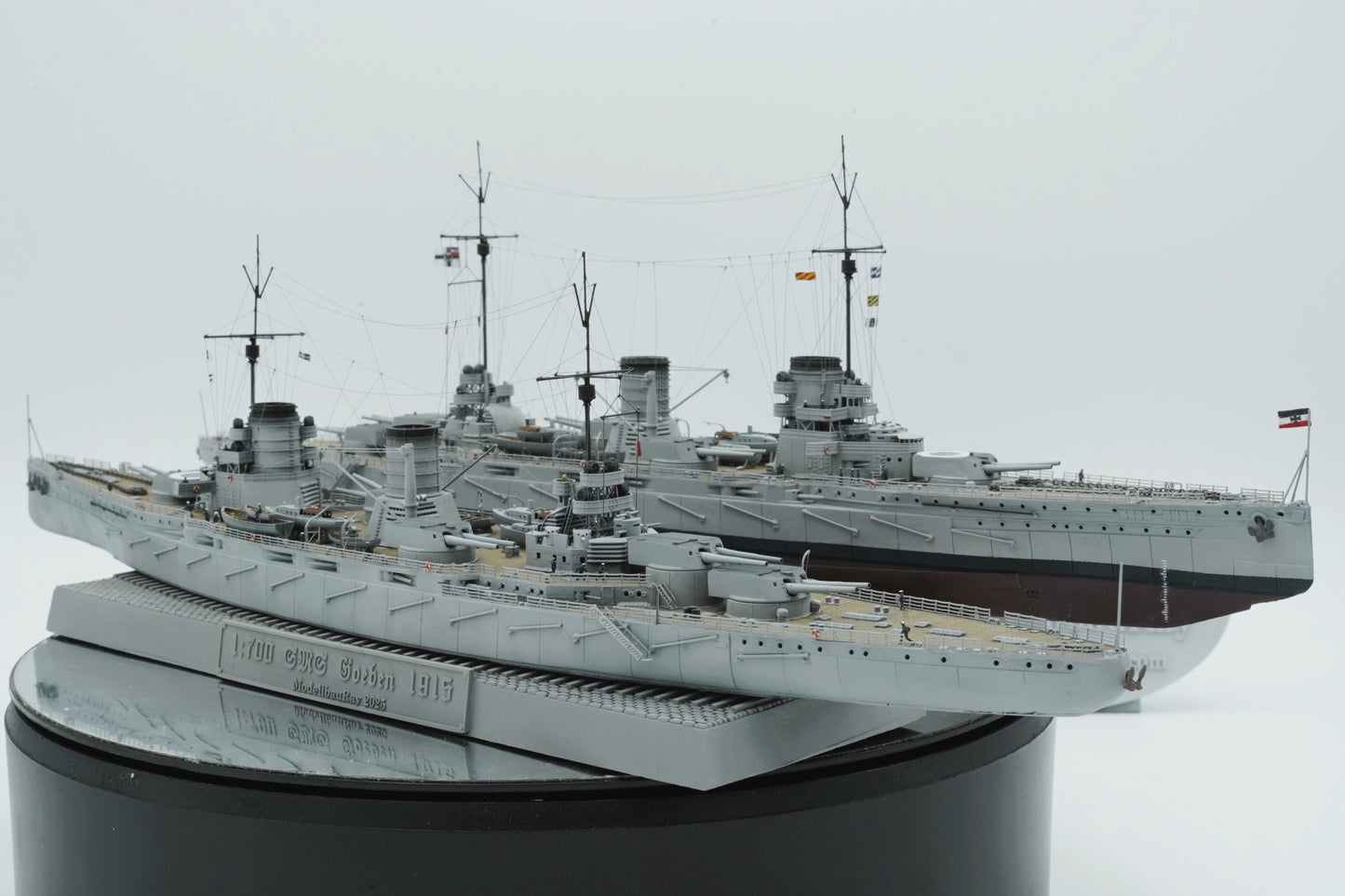 1:700 German Battlecruiser SMS Moltke, SMS Goeben (Yavuz Sultan Selim), 3d printed, resin model, waterline, full hull model