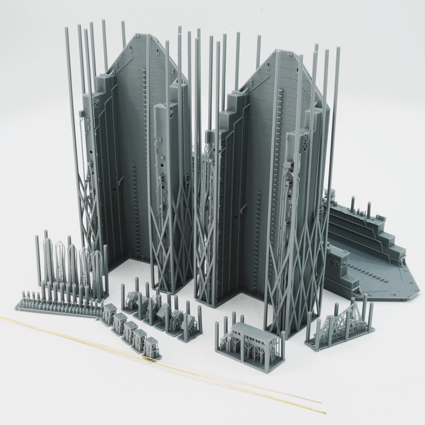 1:700 Admiralty Floating Docks AFD 4, AFD4, Medway Dock, floating dock, 3d printed model