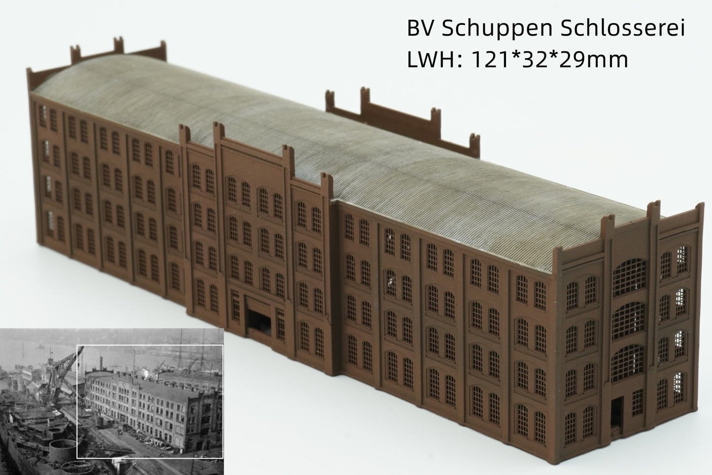 1:700 Hamburg Port and Shipyard, Hamburger Hafen und Werft. BV 250 t crane, warehouse, Blohm Voss