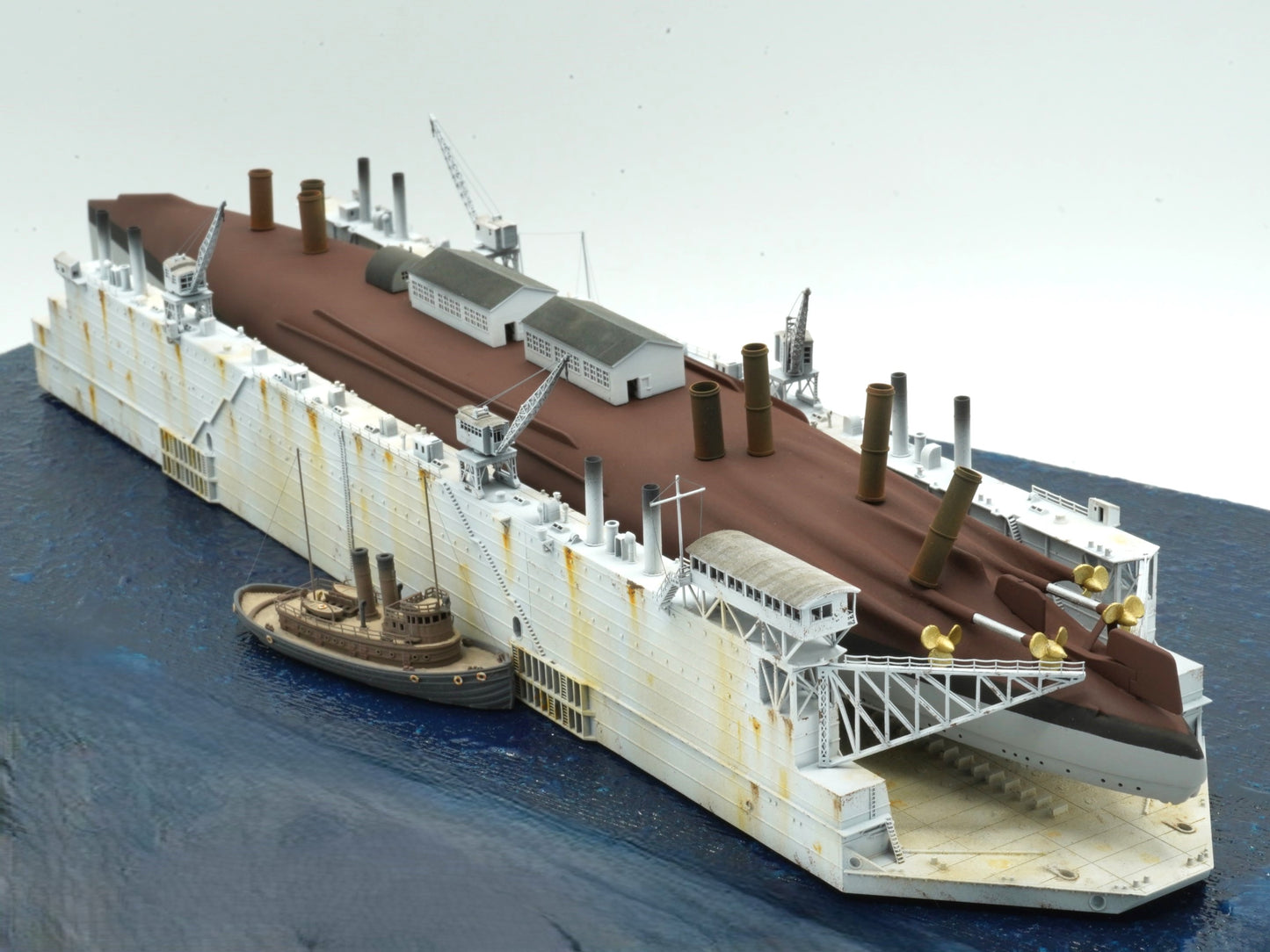 1:700 Admiralty Floating Docks AFD 4, AFD4, Medway Dock, floating dock, 3d printed model