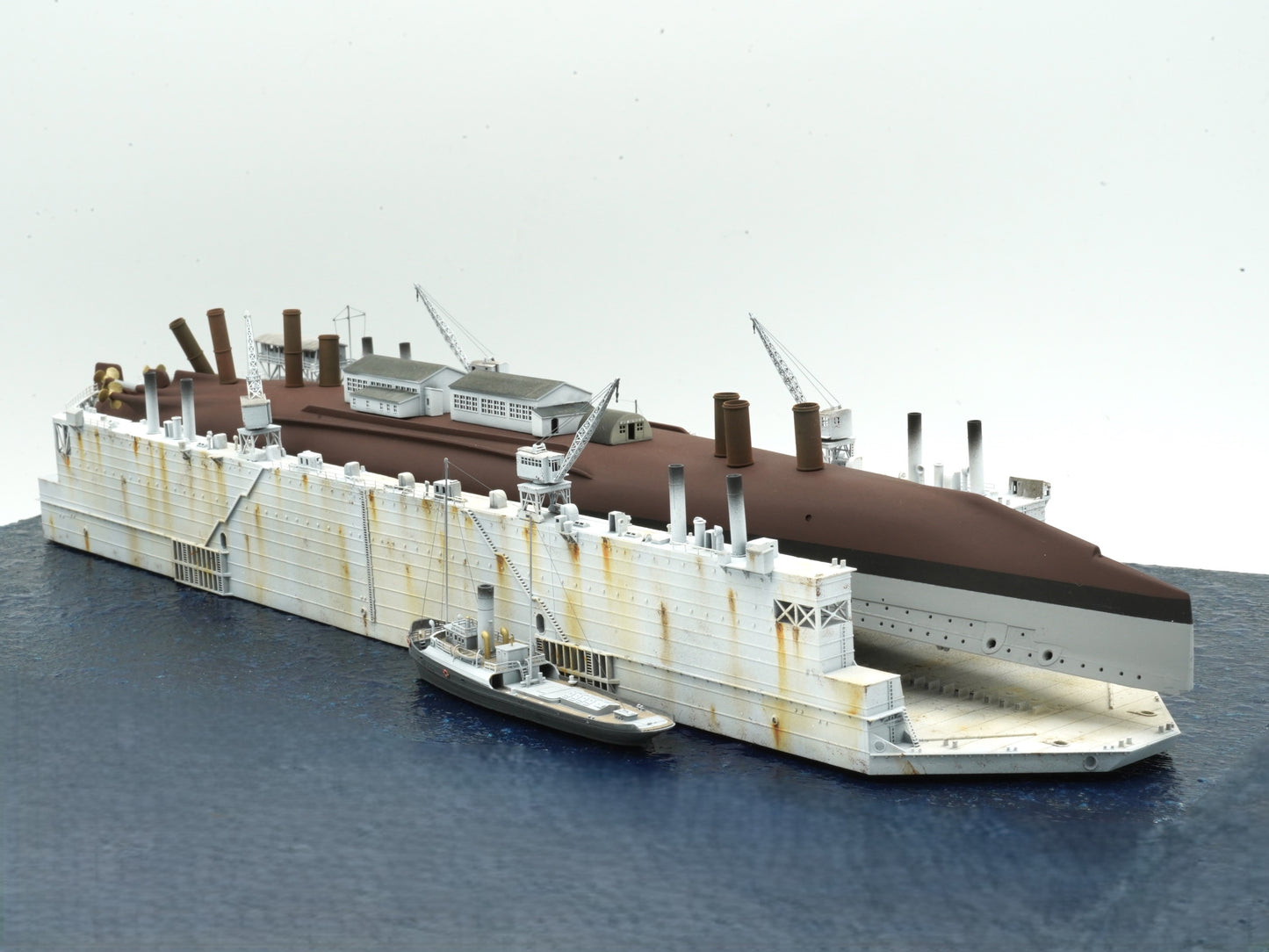 1:700 Admiralty Floating Docks AFD 4, AFD4, Medway Dock, floating dock, 3d printed model