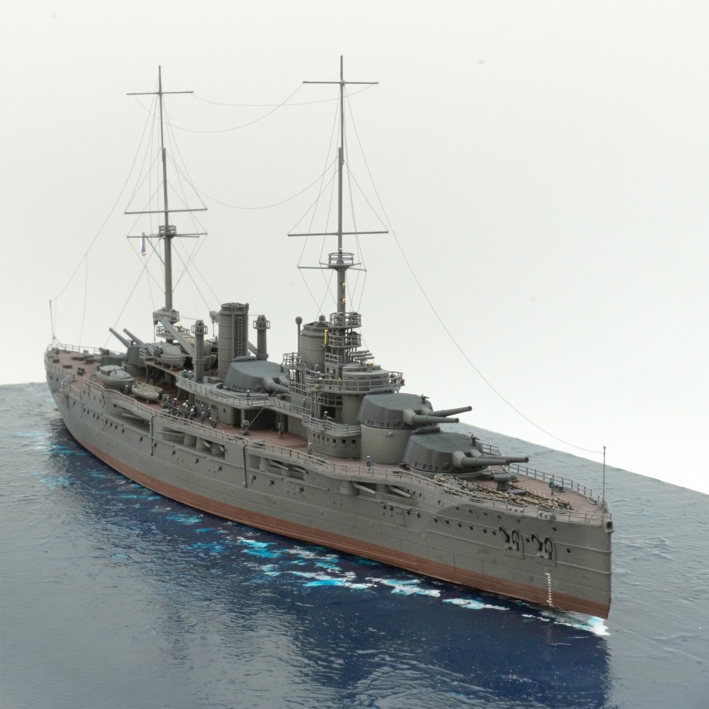 1:700 French Battleship Bretagne, Full Hull, WaterLine, Bretagne class battleship, French Battleship, 3d printed, resin model