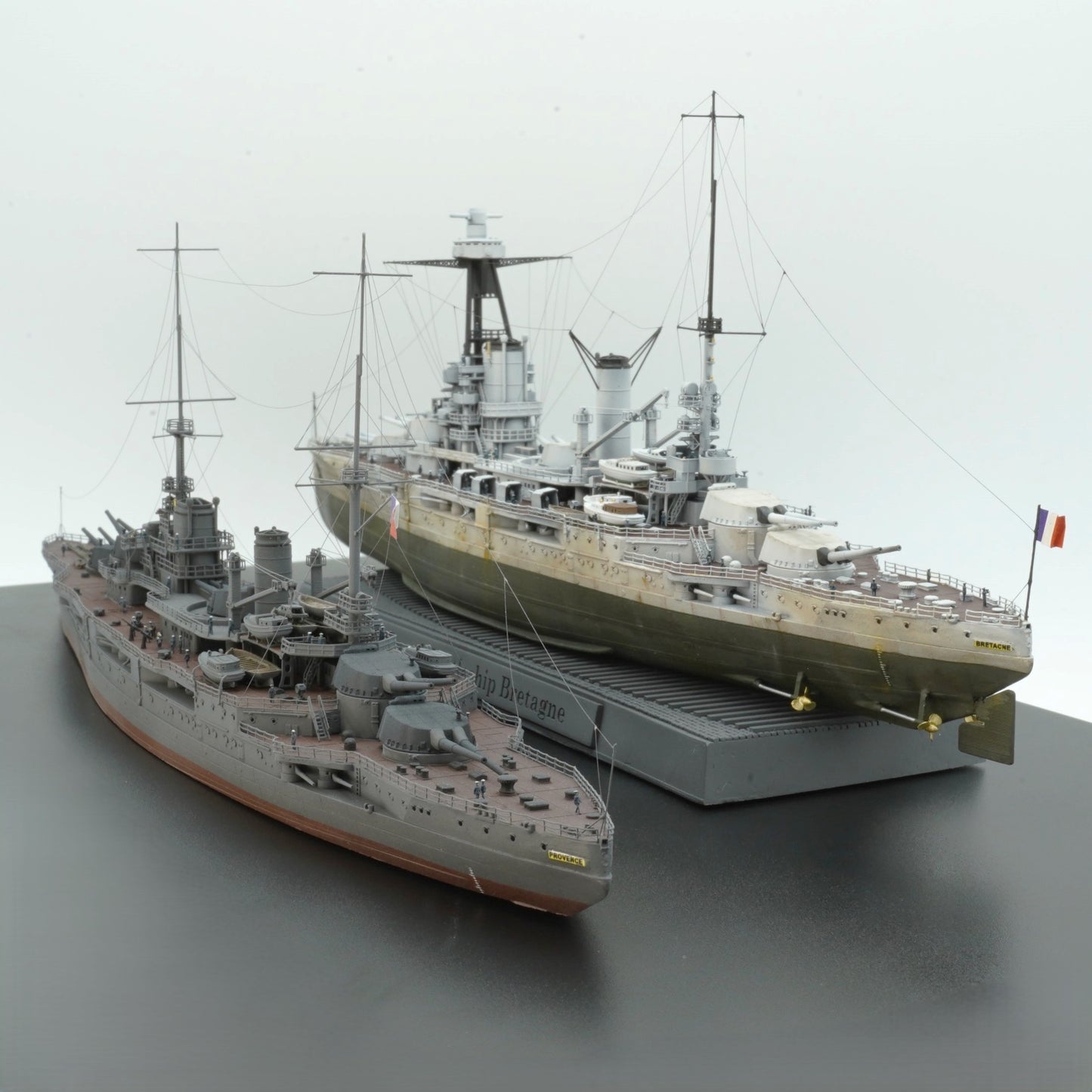 1:700 French Battleship Bretagne, Full Hull, WaterLine, Bretagne class battleship, French Battleship, 3d printed, resin model