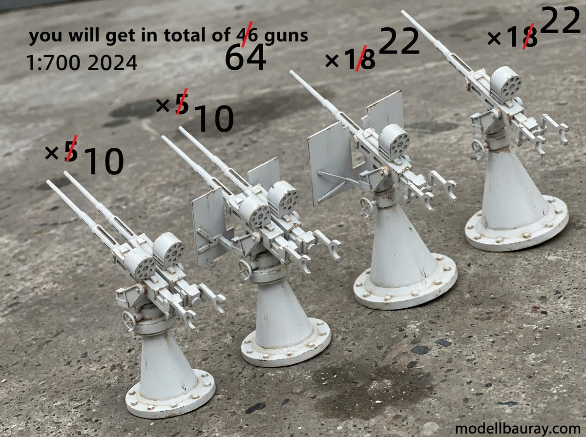 1:700, 1:350 Oerlikon autocannon, Oerlikon gun Royal Navy MK V, 3D printed