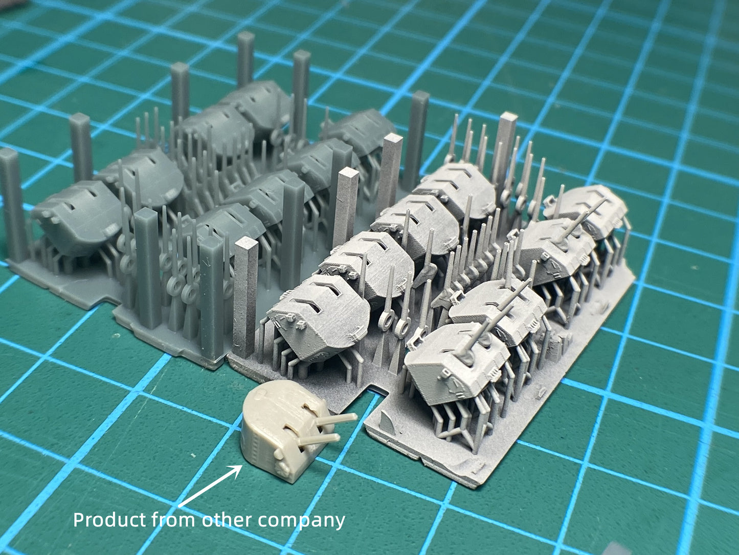 1:700, 1:350, 1:200 US navy 5 inch AA guns, twin turret, single turret, 3D printed, Mk38, Mk 30, with blast bags, 5 inch L38 guns