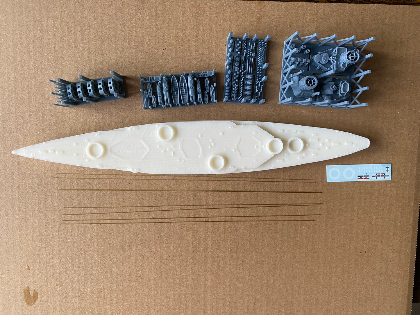 1:700 German Battlecruiser SMS Moltke, SMS Goeben (Yavuz Sultan Selim), 3d printed, resin model, waterline, full hull model