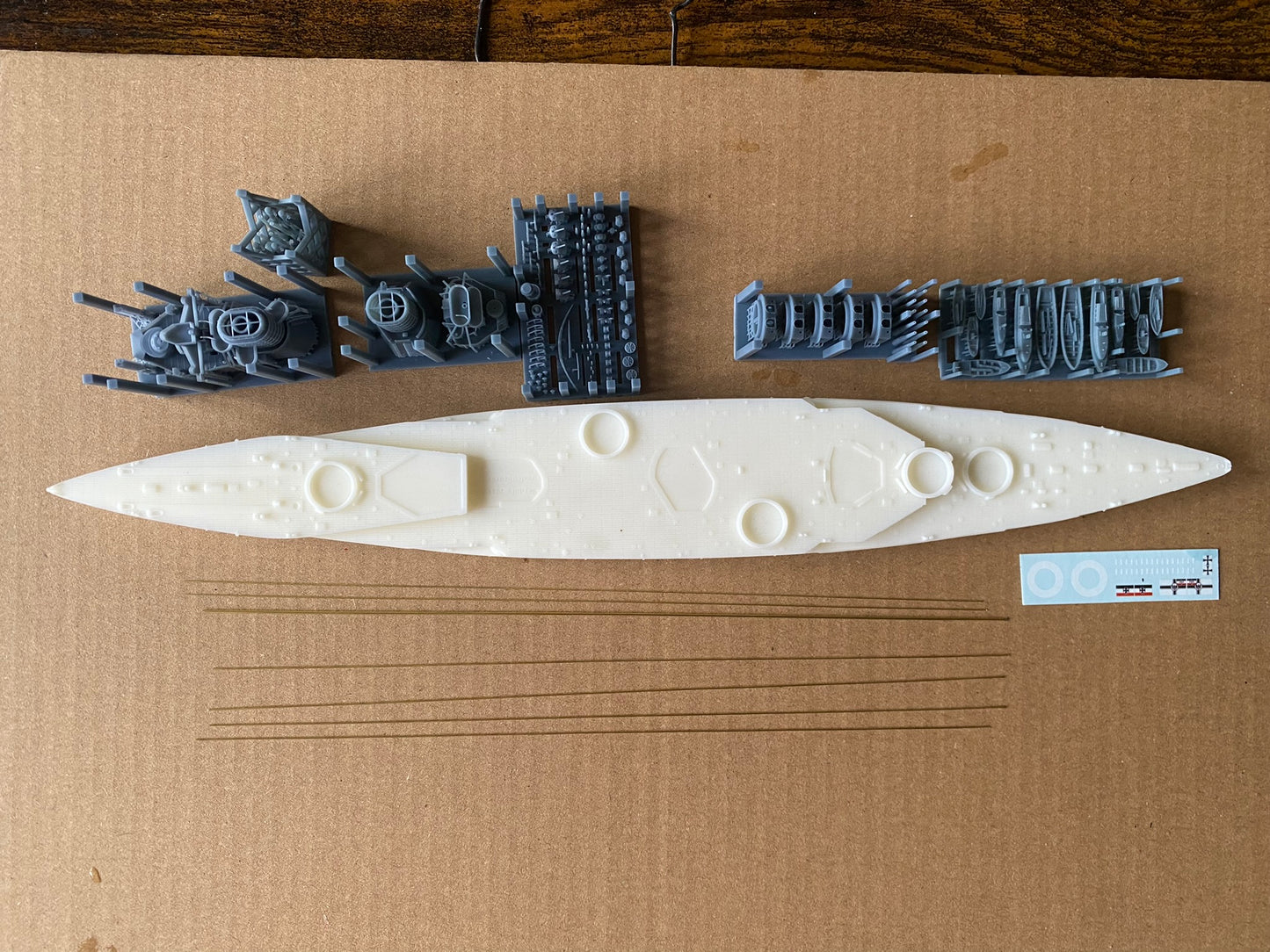 1:700 German Battlecruiser SMS Seydlitz, Full Hull, WaterLine, 3d printed, resin model, SMS Seydlitz model