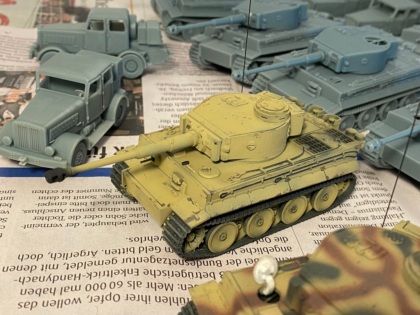1:72, 1:87 Tiger tank, 1:144 Tiger tank, 3D printed kit, Tiger H, Tiger E, Tiger family. Gearmany tanks