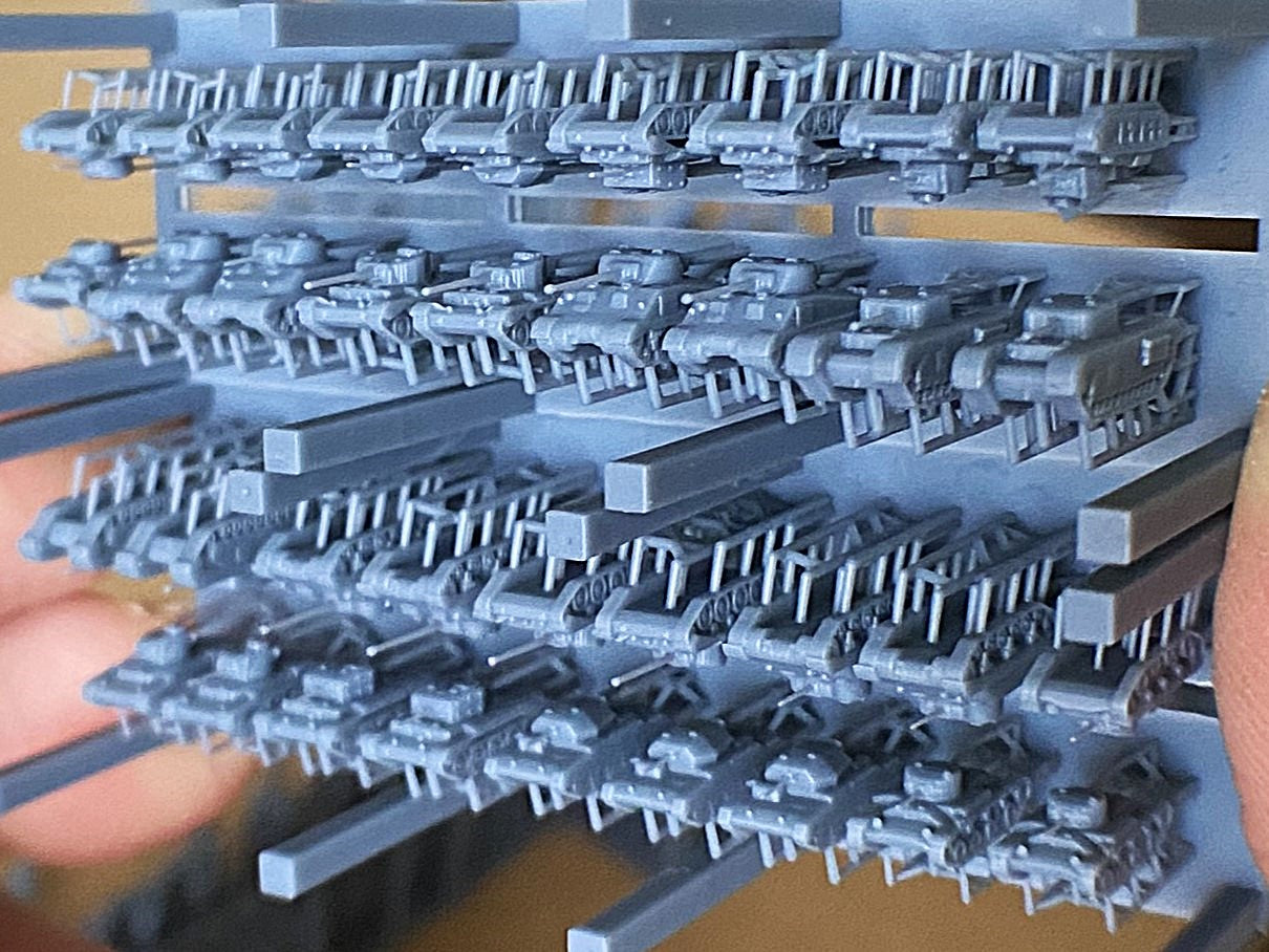 1:700, 1:350 allied vehicles, US tanks, UK tanks, US trucks, M4, sherman tank, Comet tank, Matilda tank, Crusader tank, Valentine tank, CCKW 353 truck, M10, M7, M36, M3, firefly tank, Cromwell, Churchill, 3D printed kit