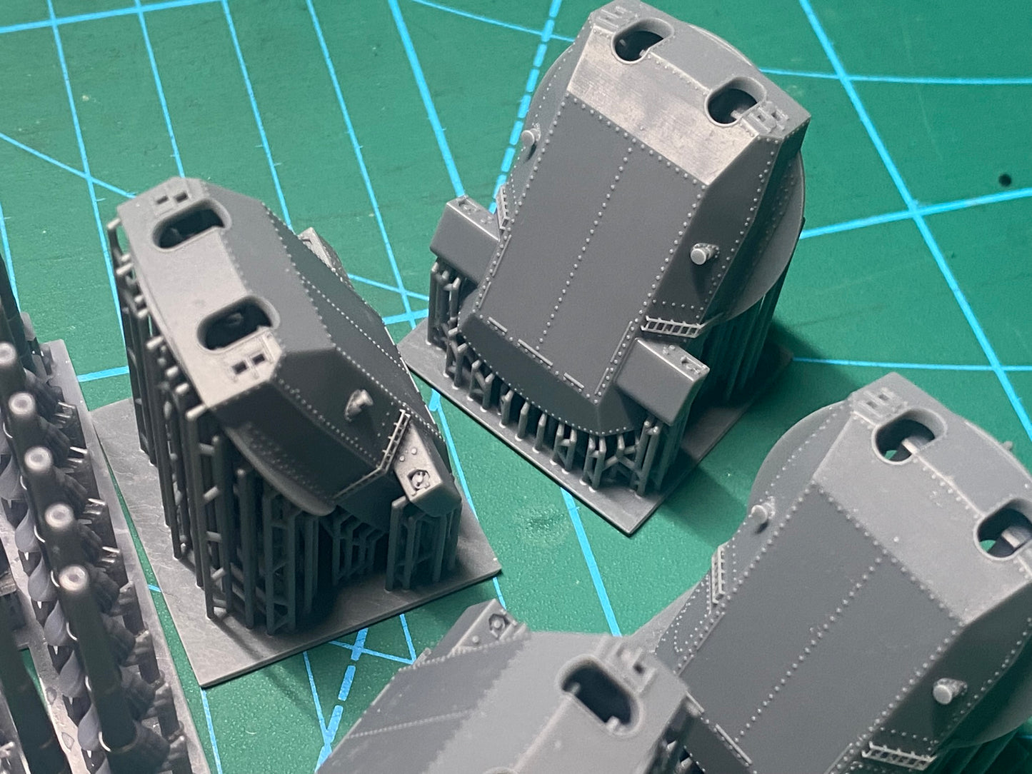 1:700, 1:350, 1:250 German Main Gun Turret, 3D printed, battleship, Bismarck, Tirpitz, WWII, WWI, Bayern, Nassau, Scharnhorst, C34 naval gun, 38 cm gun, 28 cm gun