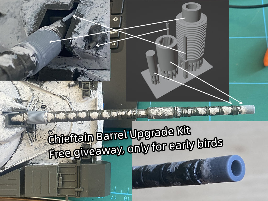 1:35 Pre assembled tracks for Chieftain tank, 1:35 Einsatzbereit Ketten, half-finished