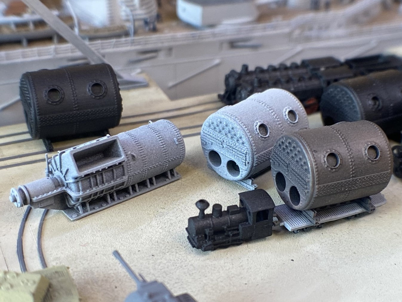 1:700 Ship engine, steam engine, boiler, turbine, equipments, armor plates