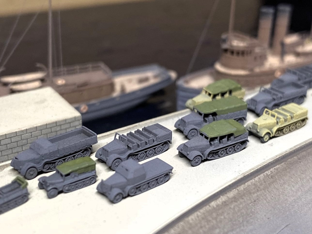 1:700, 1:350 German half track truck kit, Sdkfz 9, FAMO, Sdkfz 10, Sdkfz 7, Sdkfz 8, 3d printed parts, diorama, wwii german