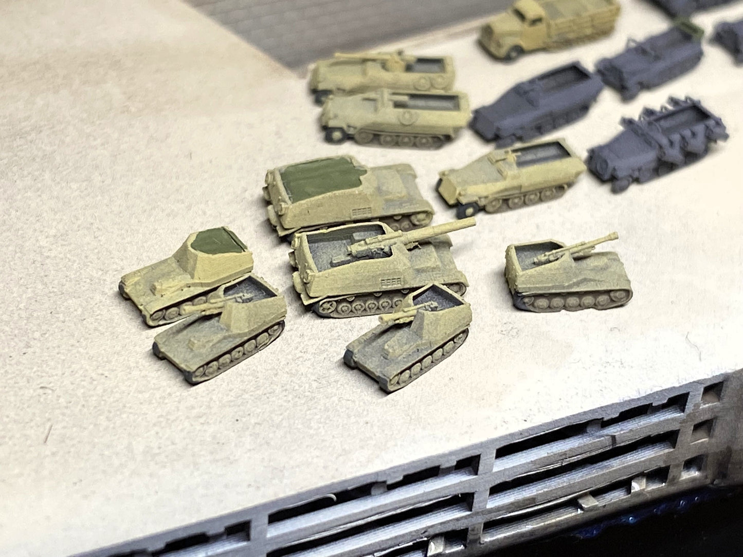 1:700, 1:350 German artillery, Anti-aircraft gun kit, Self-propelled howitzer, aa guns, anti-tank gun, Hummel, Wespe, ammo car, sfh 18, leFH 18, Pak40, Pak43, Flak 18