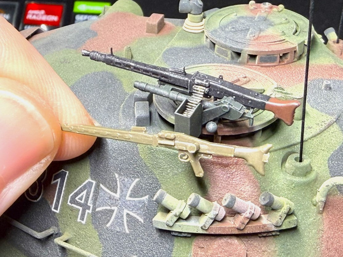1:35 German tank machine guns, MG3, MG42, MG34, autocannons, MK108, MG151
