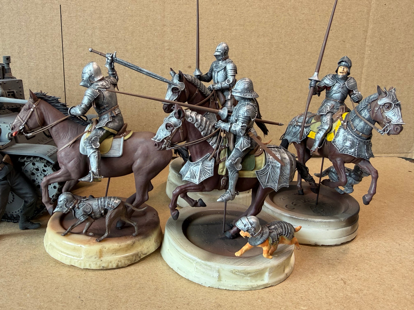 1:35 Knights, medieval Knight, Ritter, mittelalterlicher Ritter, Gambeson, Chainmail, Brigandine, Plate Armor, Cuirass, Gothic armor