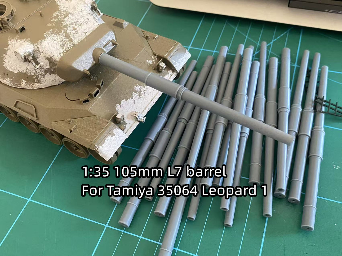 1:35 3D Printed barrels, replacement barrel, rifled barrels, gun barrels, 3D printed upgrade accessories