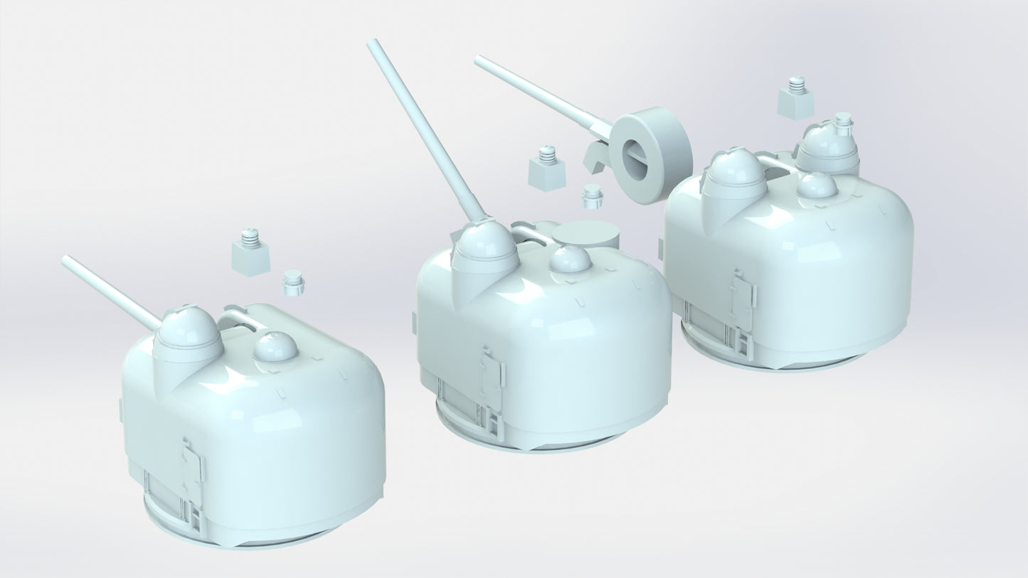 1:700, 1:350, 1:200 USN modern 5 inch guns, 127mm, Mk 42, Mk 45