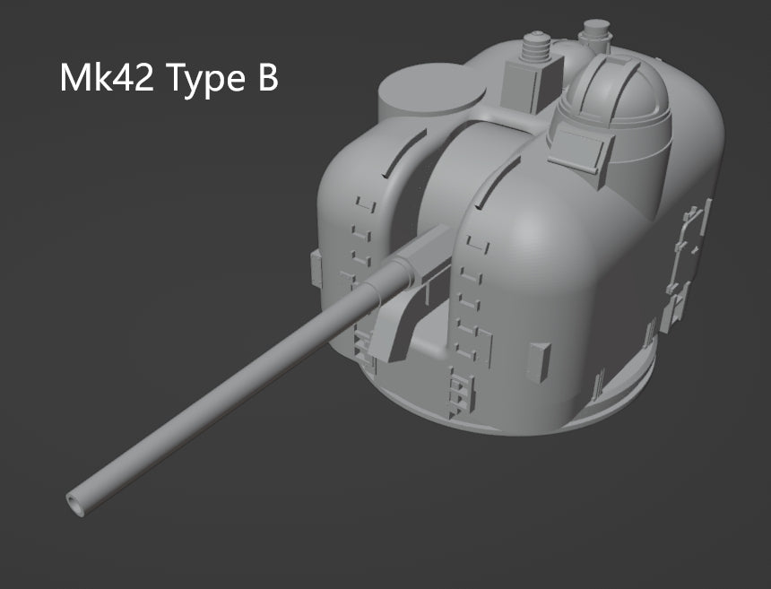 1:700, 1:350, 1:200 USN modern 5 inch guns, 127mm, Mk 42, Mk 45