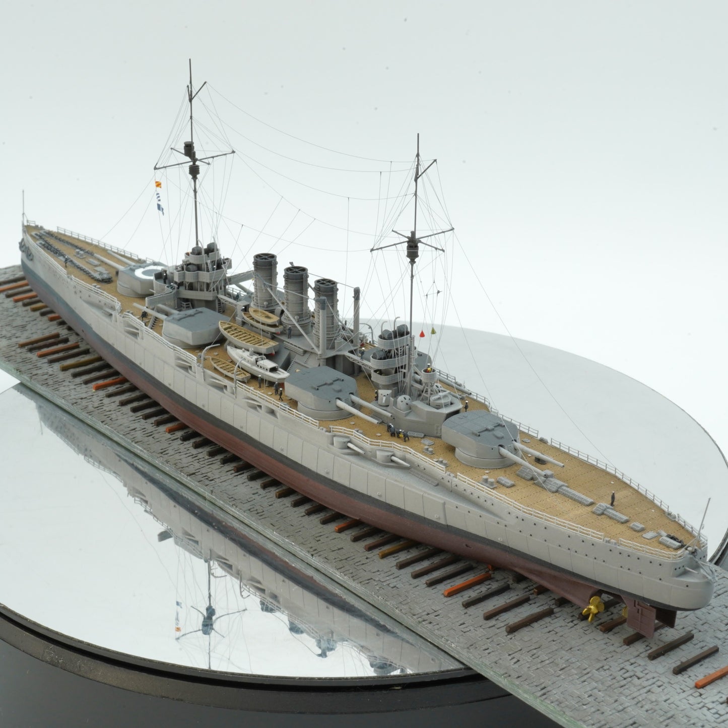 1:700 German Battleship SMS Ostfriesland, Helgoland class, 3d printed, resin model, waterline, full hull model