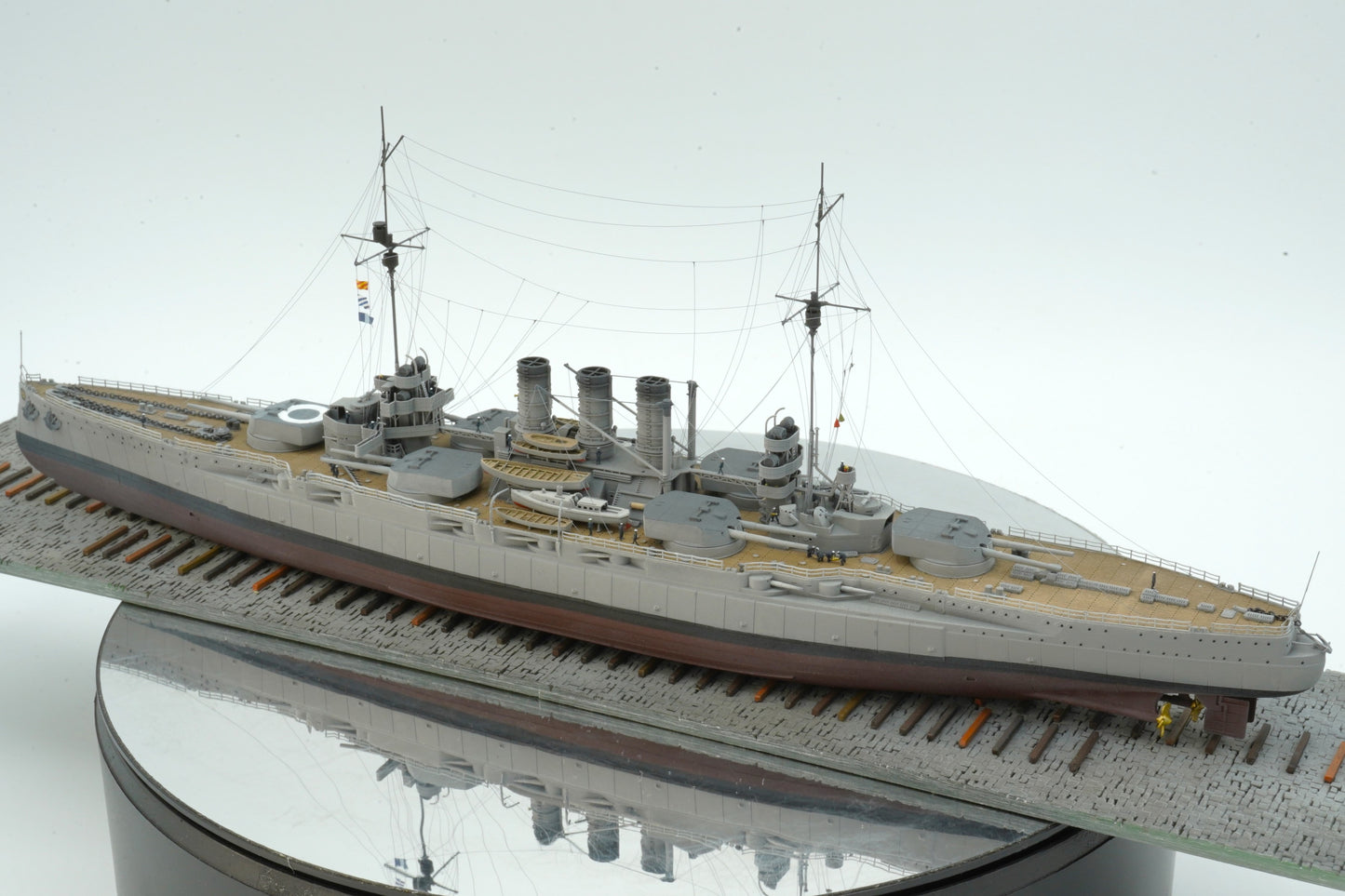 1:700 German Battleship SMS Ostfriesland, Helgoland class, 3d printed, resin model, waterline, full hull model