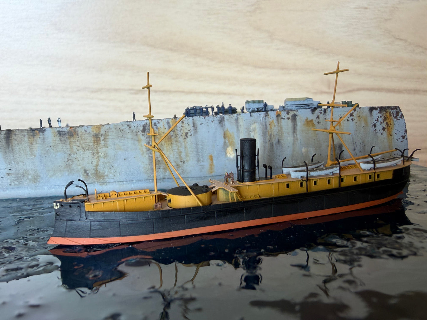 1:700 HNLMS Schorpioen, Ironclad, Monitor, Ram Ship, Royal Netherlands Navy