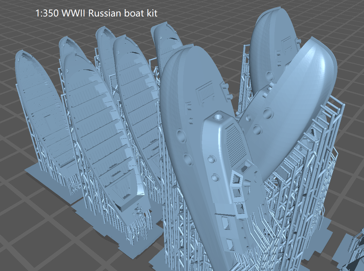 1:350 Swedish Russian Navy Boat and Motor boat kit, highly detailed 3D printed kit, 1:350 steamer, life boat