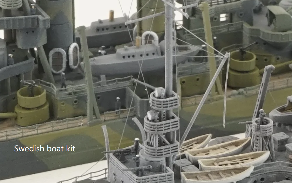 1:700 Boat and Motor boat kit, highly detailed 3D printed kit, Japan, Russian Navy, 1:700 steamer, life boat