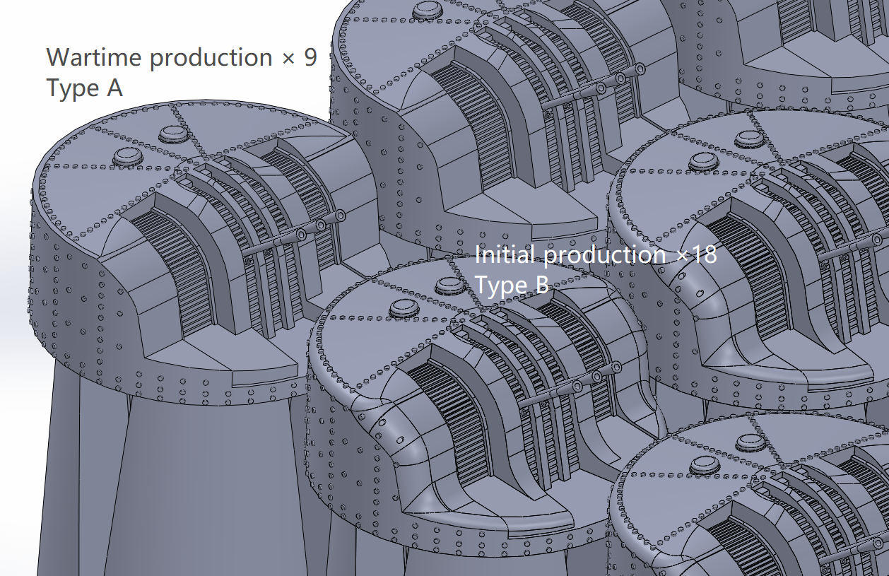1:700, 1:350, IJN AA light gun set 25mm, v2024, Type 96 AA gun, Typ 96 Flak, with shield, without shield, turret type, Yamato, very detailed, sehr detailiert